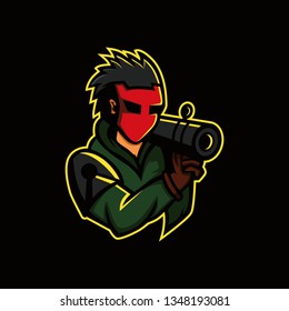 Gunman logo - vector illustration