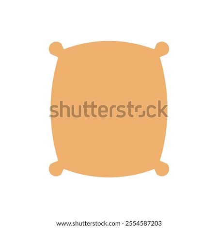 Gunny sack flat icon vector design, isolated on white background. 