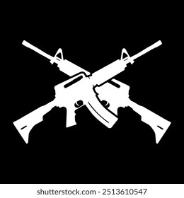 armas cruzado logotipo vetor de design 