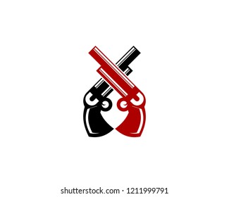 Guns logo template