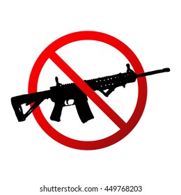 Guns are prohibited sign illustration design over white.