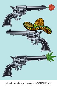 Guns Revolver collection set 