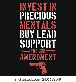 Guns or riffles typography or graphics tshirt design 