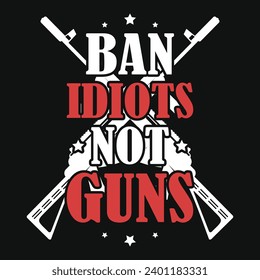 Guns or riffles typography or graphics tshirt design 