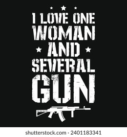 Guns or riffles typography or graphics tshirt design 