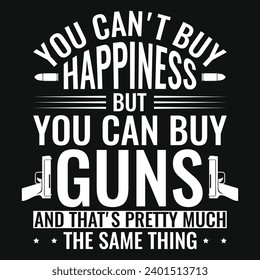 Guns or riffles typography or graphics tshirt design 