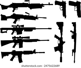 Waffen Silhouette Vektorgrafik Symbol