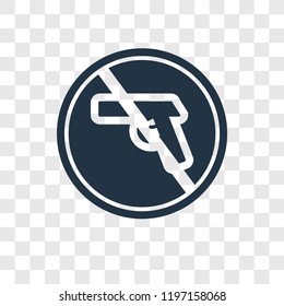 Guns vector icon isolated on transparent background, Guns transparency logo concept