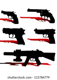 guns vector illustration