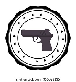 Guns and weapons graphic design, vector illustration eps10
