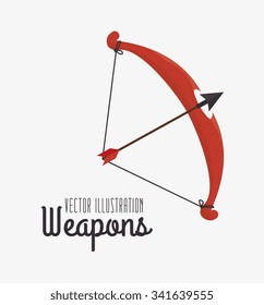 Guns and weapons icon graphic design, vector illustration eps10