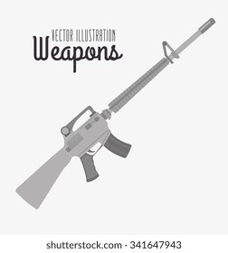 Guns and weapons icon graphic design, vector illustration eps10
