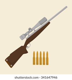 Guns and weapons icon graphic design, vector illustration eps10