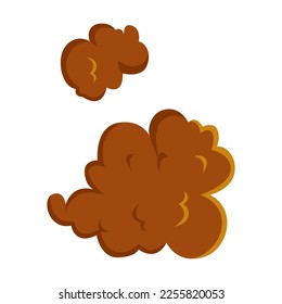 Ilustración vectorial plana de humo de arma de fuego. Animación de disparos, efecto explosivo. Explosión, arma, explosión, concepto de explosión
