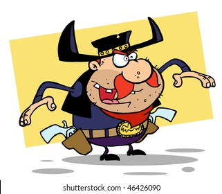 GunSlinger About to Draw his Guns,background