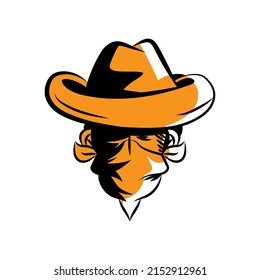 gunslinger with hat head character