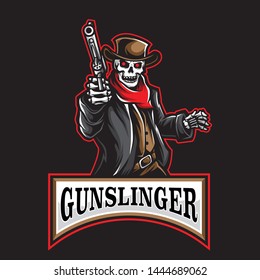 gunslinger logo gaming and icon