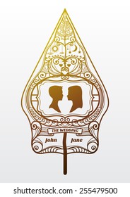 Gunungan decorative can be use as symbol or decorative, single frame cameo