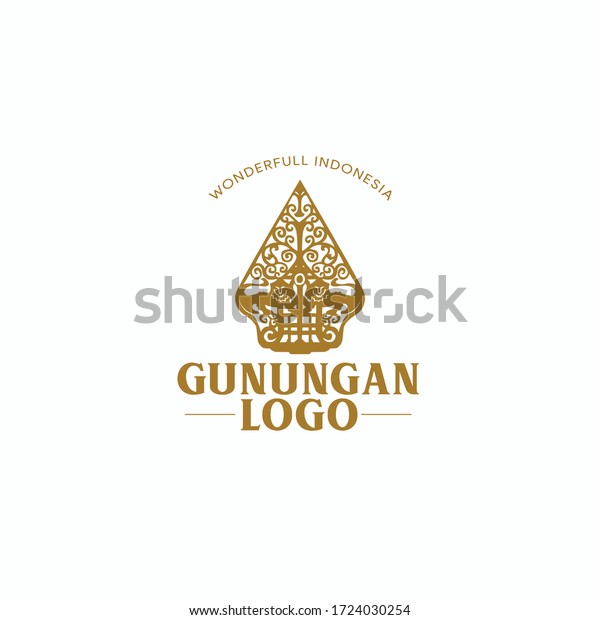 gunungan java logo indonesia culture stock vector royalty free 1724030254 shutterstock