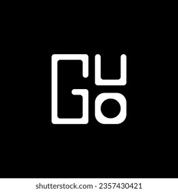 GUO Brief Logo Vektordesign, GUO einfaches und modernes Logo. GUO luxuriöses Alphabet-Design  