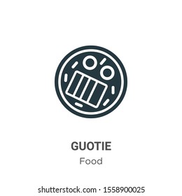 Guotie vector icon on white background. Flat vector guotie icon symbol sign from modern food collection for mobile concept and web apps design.