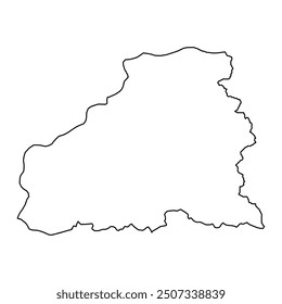 Gupis Yasin district map, administrative division of Pakistan. Vector illustration.