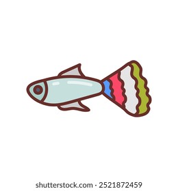 Guppy Filled Icons , Vector illustration