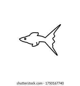 guppy fish line vector design template illustration