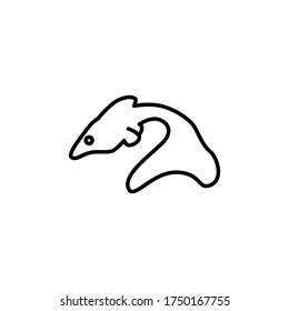 ilustración de diseño de vectores de línea de pez gordo