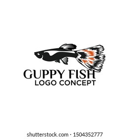 Guppy Fish Logo Template For Fish Shop,  Tournament Exhibition