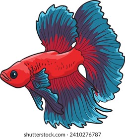 Guppy Fish Side View Wild Animal Vector Illustration