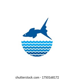 guppy fish vector design template illustration
