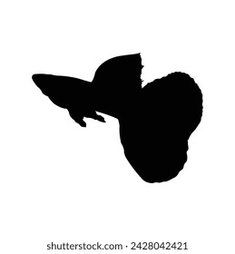diseño de silueta vectorial de pez guppy