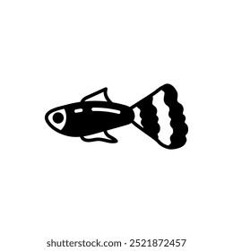 Guppy Glyph Icon, Vector illustration