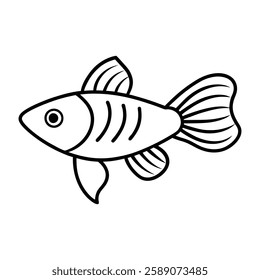 guppy of a line art vector