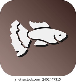 Guppy Vector Glyph Gradient Background Icon For Personal And Commercial Use.

