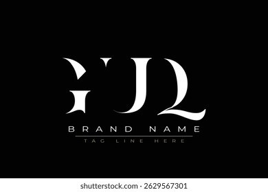 GUQ abstract letter logo design. This logo is designed by three abstract letters.