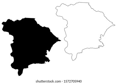 Gurabo municipality (Commonwealth of Puerto Rico, Porto Rico) map vector illustration, 