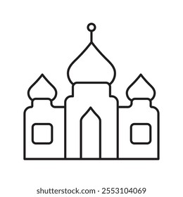gurdwara building linear design isolated