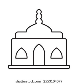 Gurdwara einzeln auf weißem Hintergrund Symbol