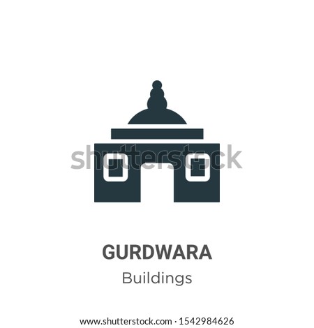 Gurdwara vector icon on white background. Flat vector gurdwara icon symbol sign from modern buildings collection for mobile concept and web apps design.