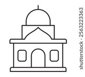 gurdwara workship line design isolated