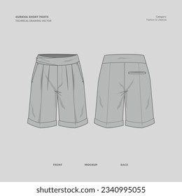 GURKHA SHORT PANTS BRITISH VECTOR