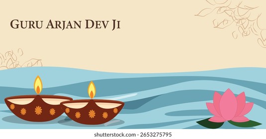 Guru Arjan Dev Ji Jayanti Vector Banner Set - Spiritual Sikh Greetings