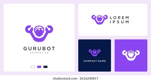 Guru bot logo design template
