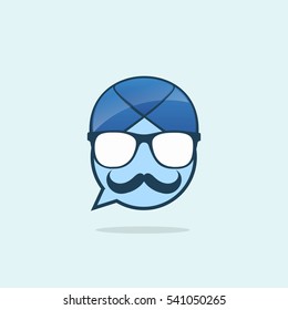 Guru Chat apps icon. mascot and cartoon style. vector illutrator eps.10