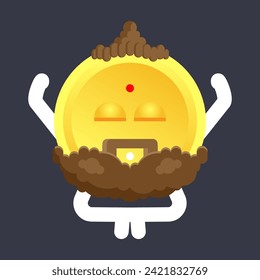 guru coin character isolated on a white background