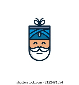 icono de diseño del logotipo de regalo de gurú