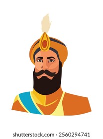 guru gobind singh character isolated