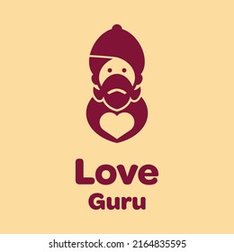 Guru Hold Love Logo Design Vector Graphic Symbol Icon Illustration Creative Idea